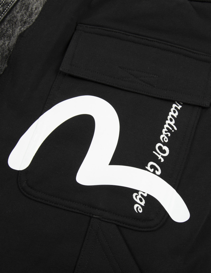 SEAGULL PRINT DOUBLE LAYER LOOSE FIT JEANS 3