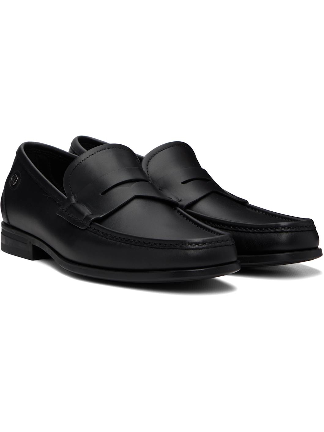 Black Athen Penny Loafers - 4