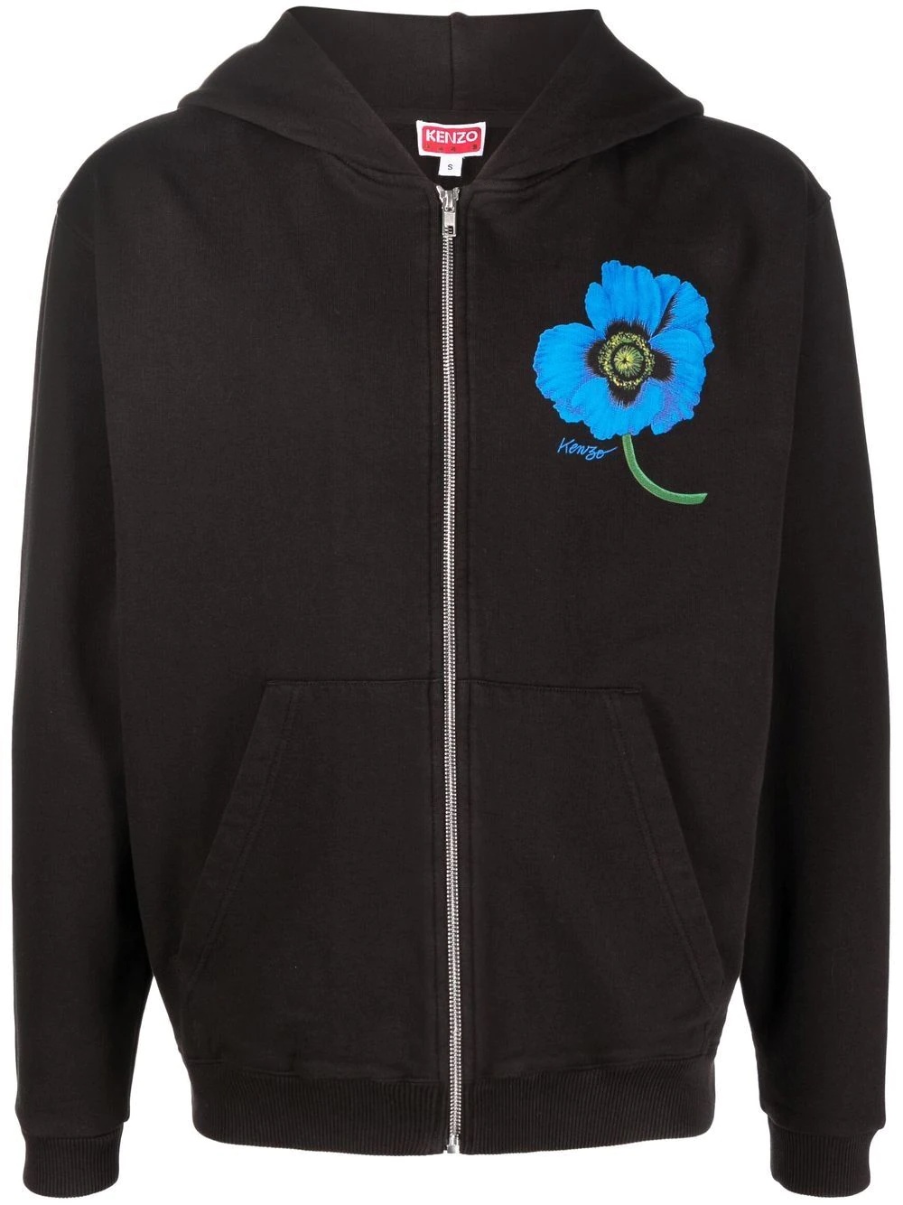 'Kenzo Poppy' graphic-print hoodie - 1