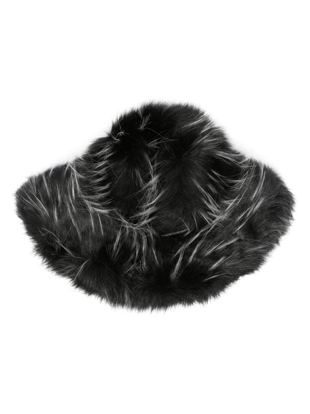 faux-fur cotton bucket hat - 1