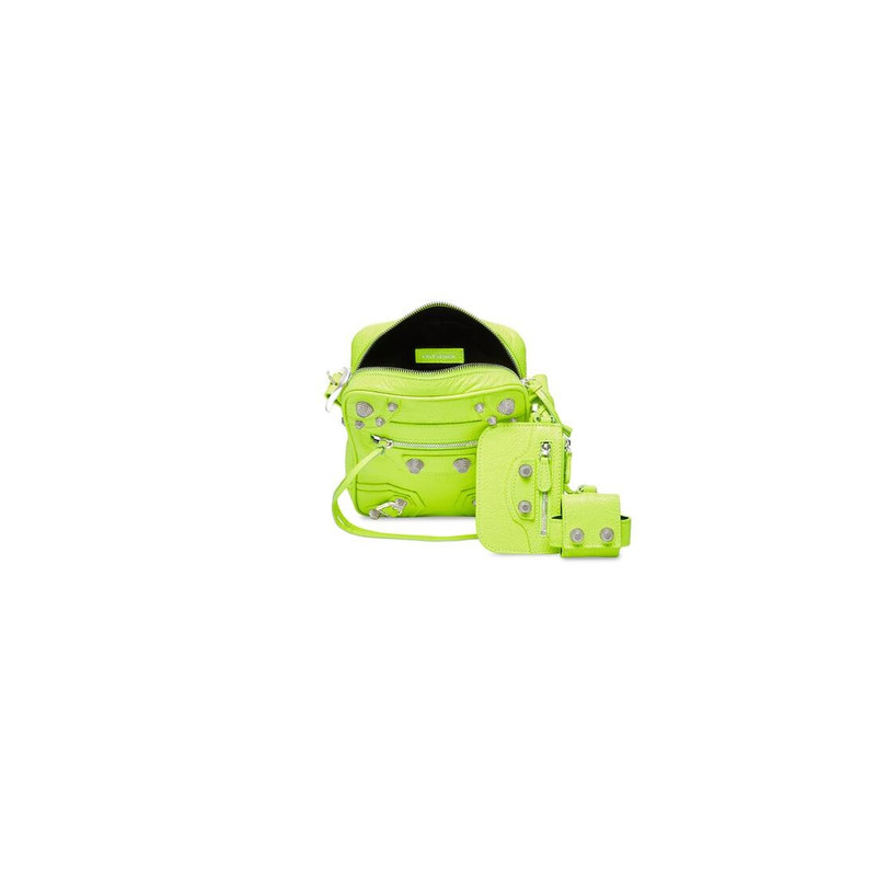 Men's Le Cagole Men Crossbody Bag  in Fluo Yellow 8