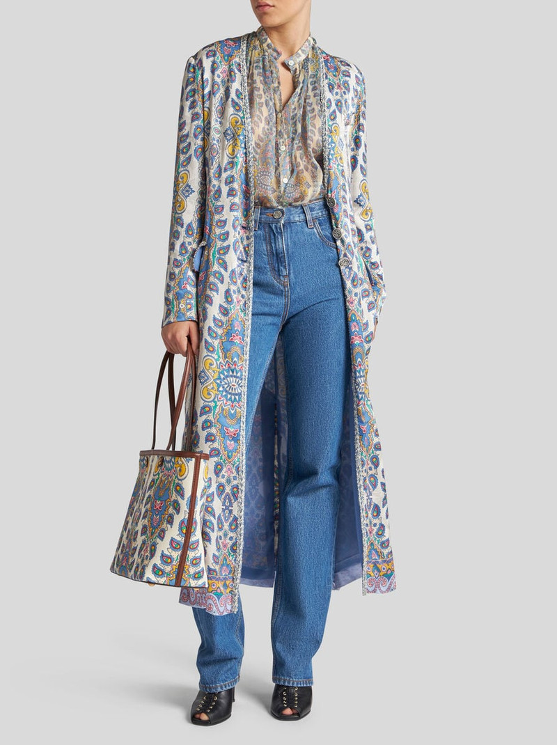 Etro DUSTER COAT WITH PEGASO BUTTONS outlook
