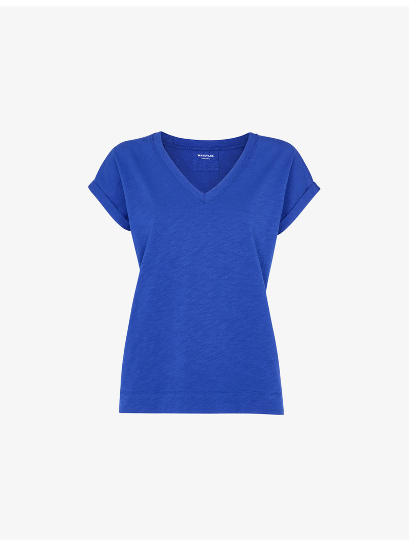 Willa V-Neck Cotton-Jersey T-Shirt 1