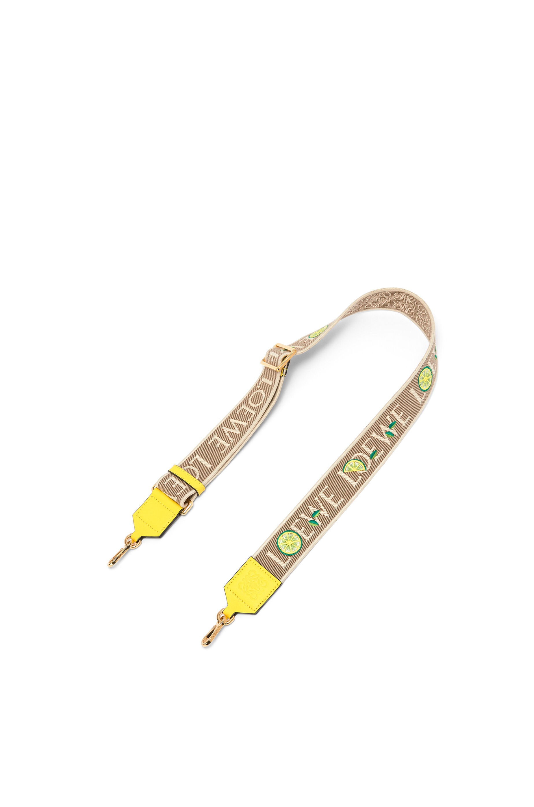 Cocktail strap in Anagram jacquard and calfskin - 1