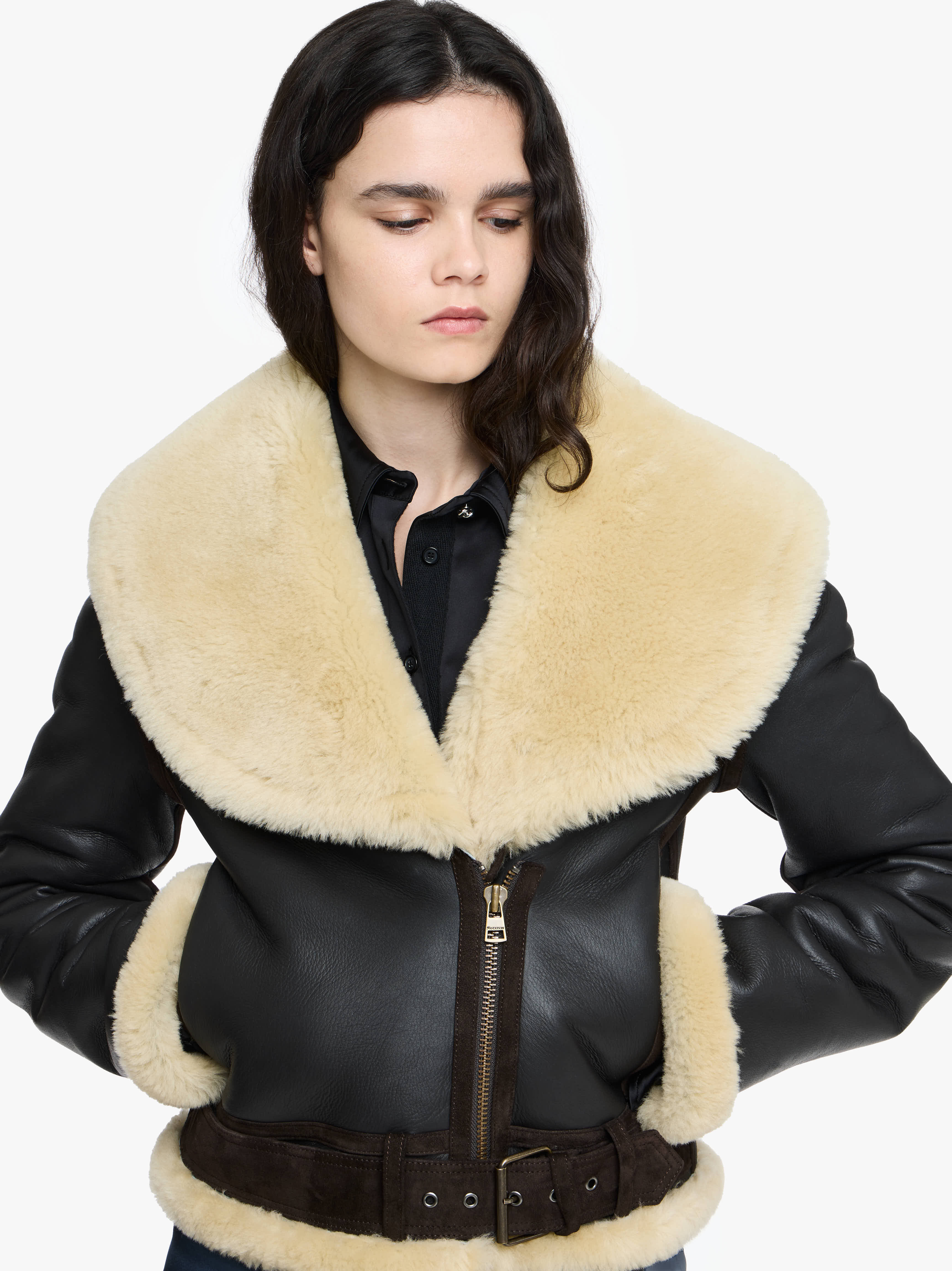 LEATHER AVIATOR JACKET - 4