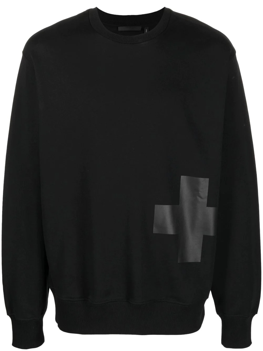 cross-print cotton sweatshirt - 1