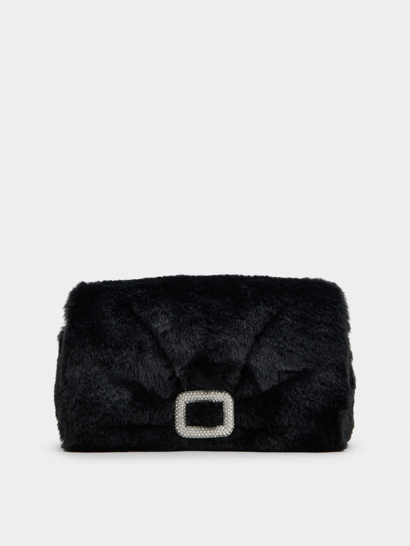 Viv' Choc Phone Holder in faux fur - 1