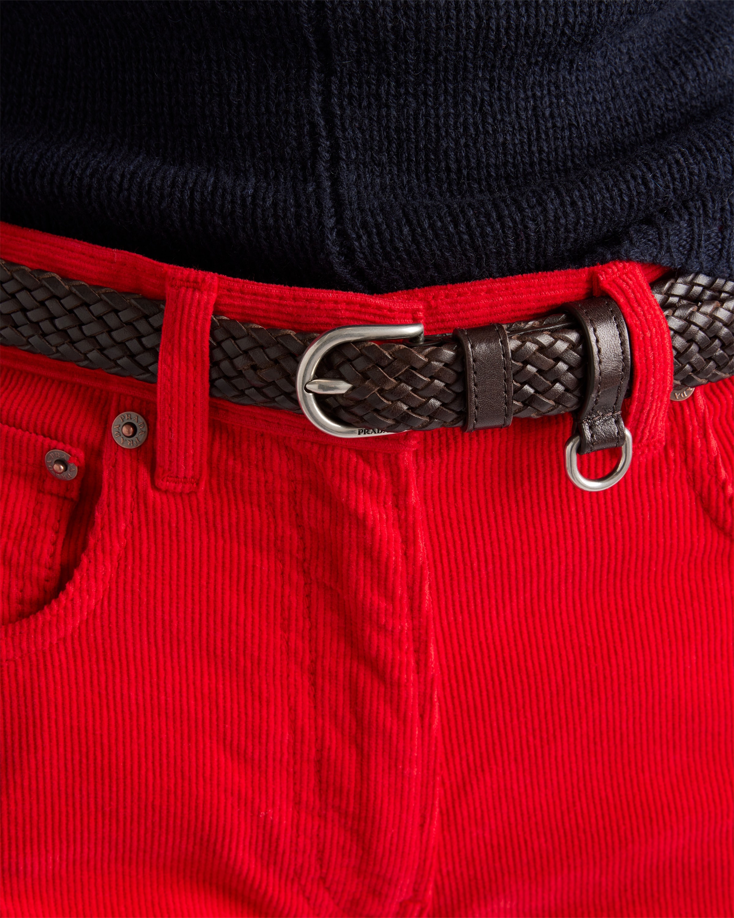 Braided leather belt - 2