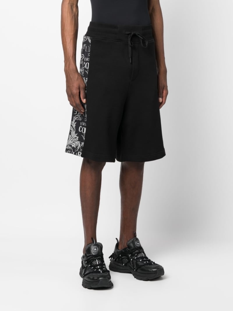 Watercolour Couture-print track shorts - 5