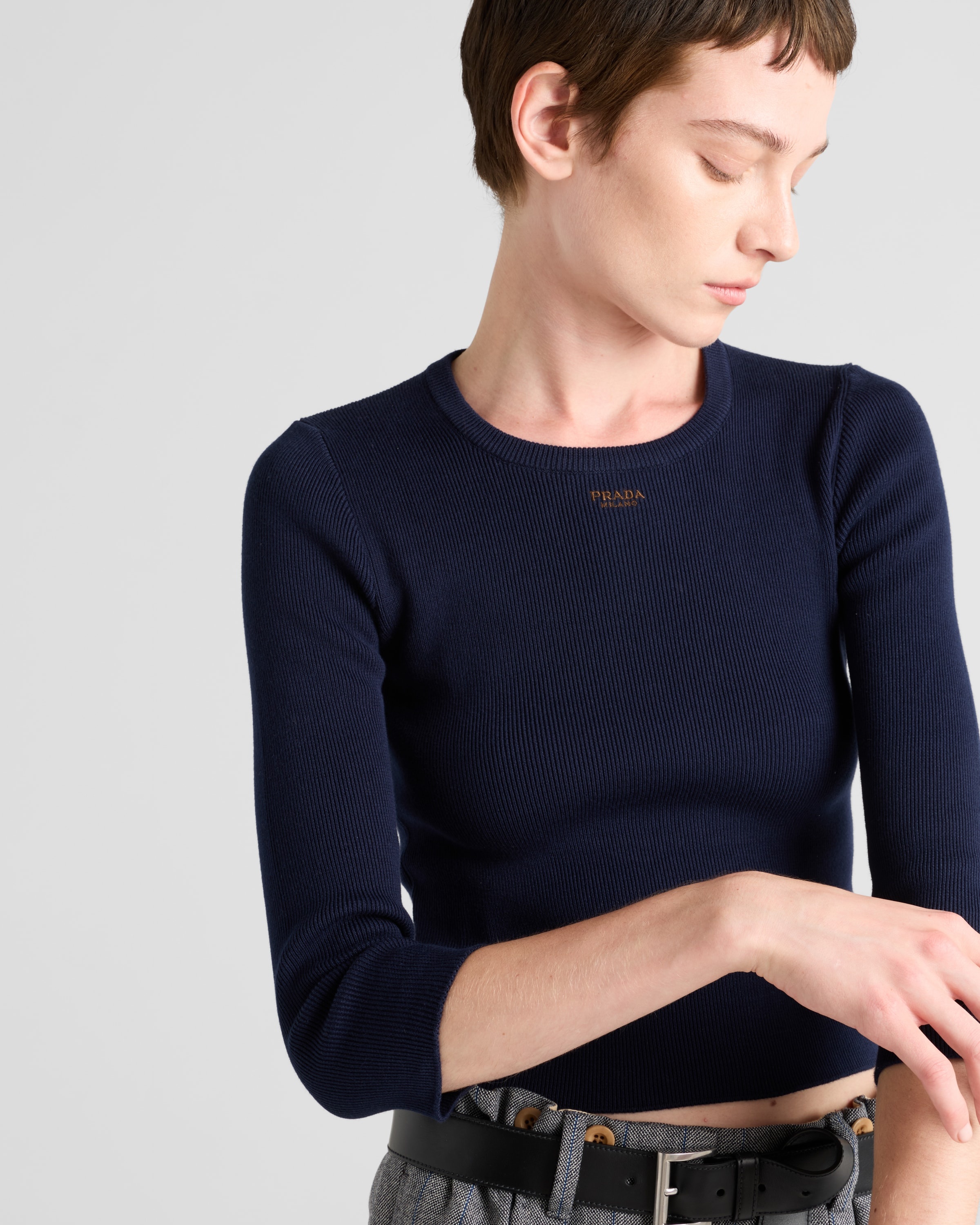 Cotton crew-neck sweater - 4