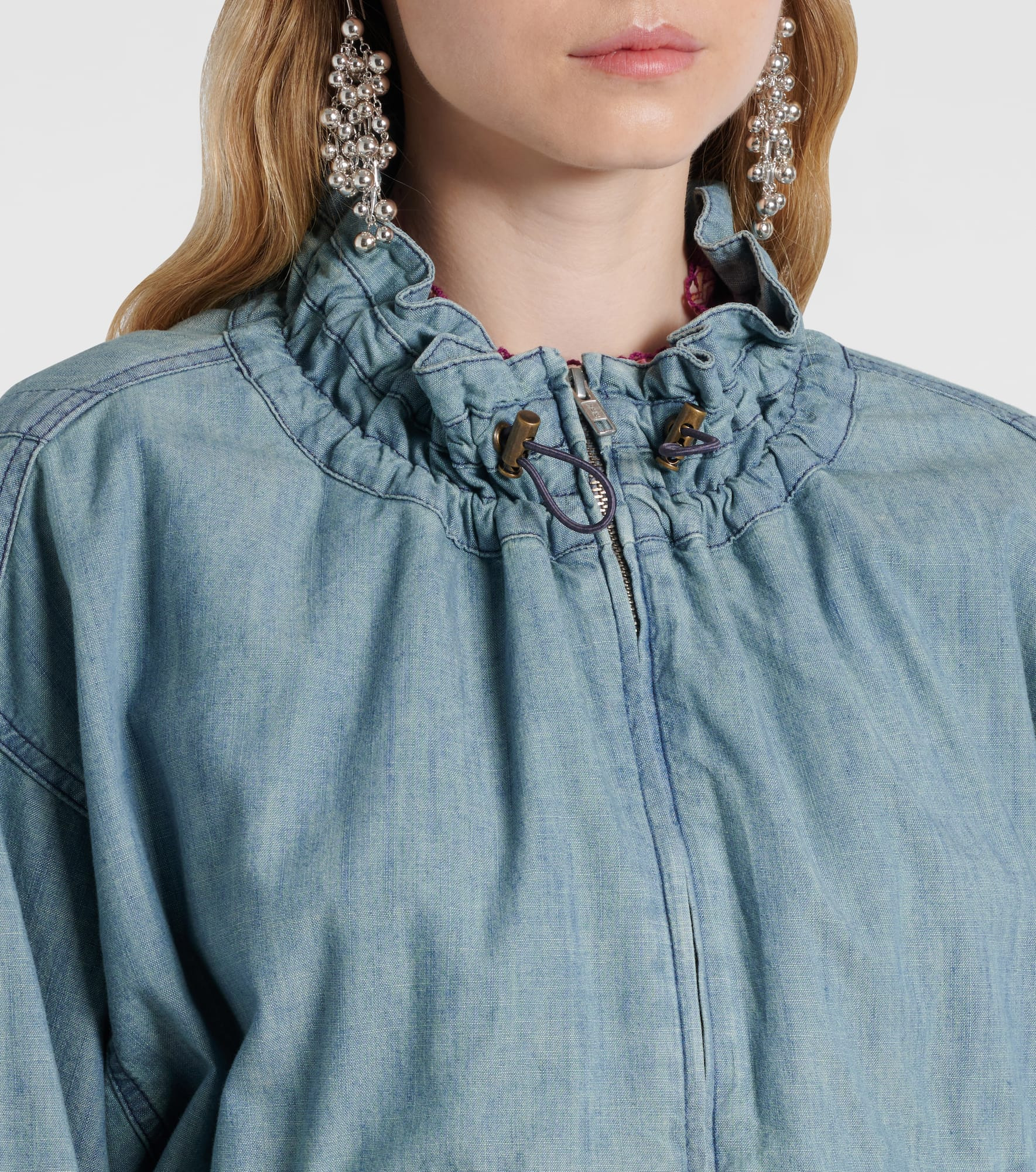 Plume chambray bomber jacket - 4