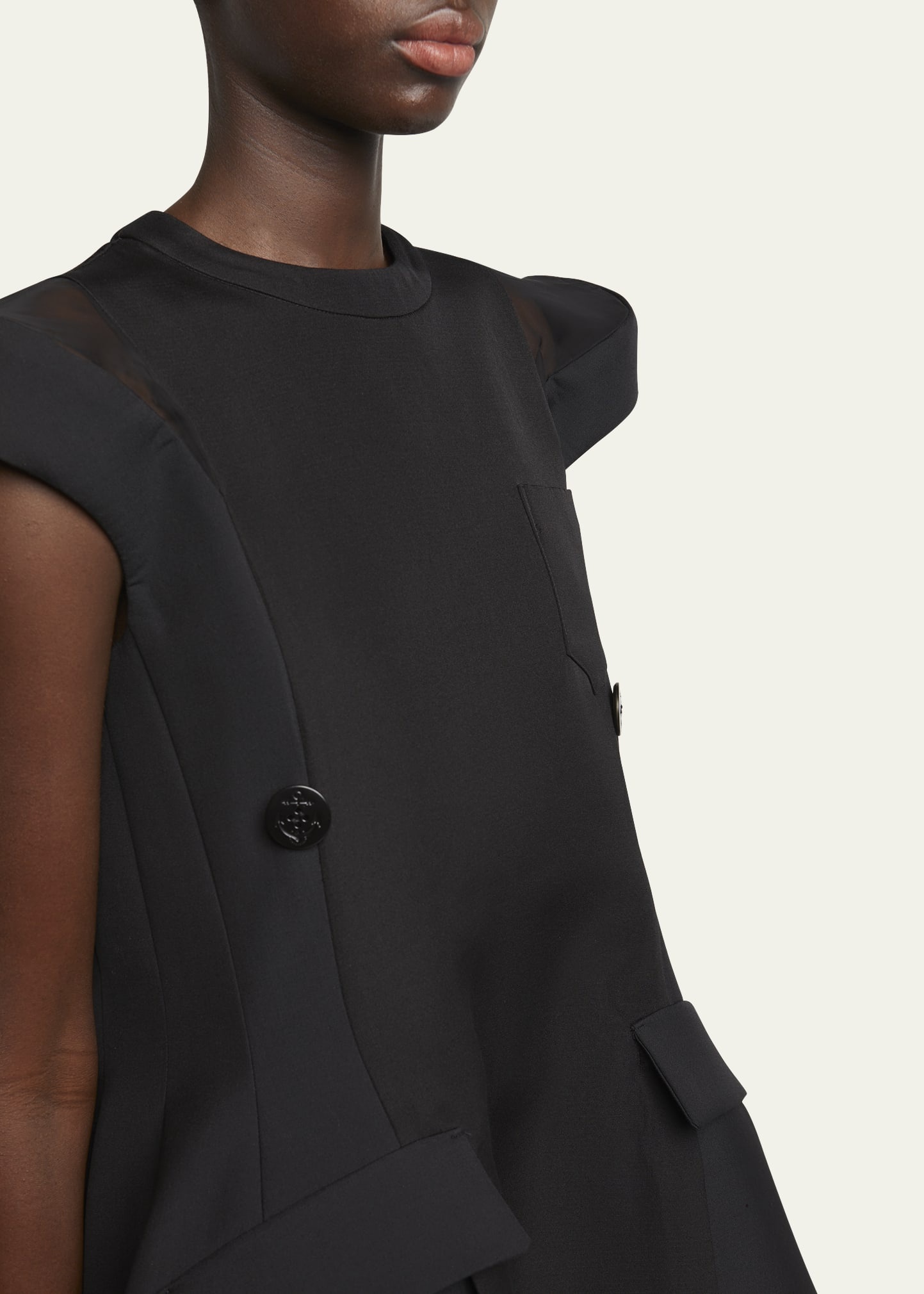 sacai Blazer Short-Sleeve Mini Dress | bergdorfgoodman