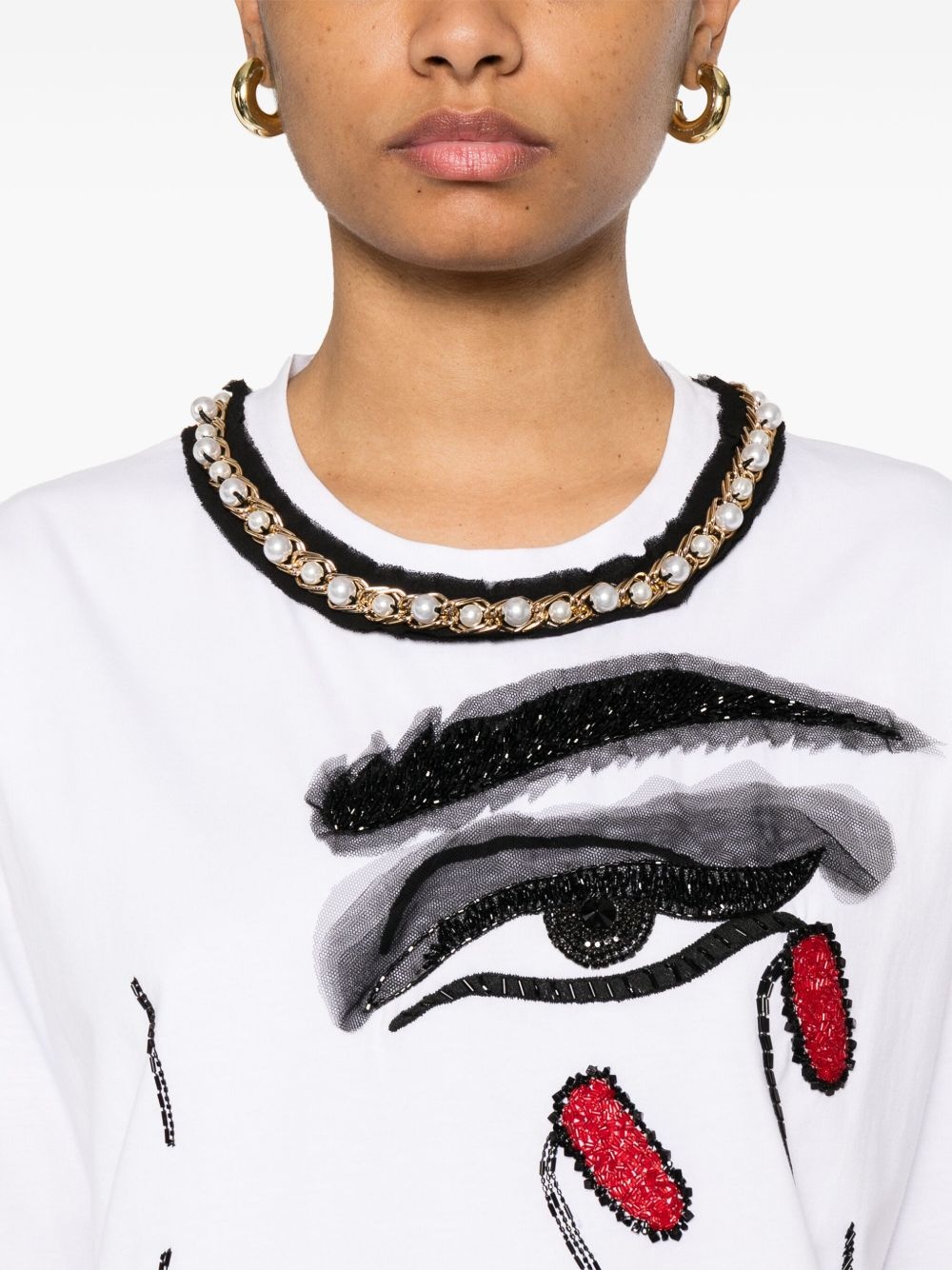 embellished T-shirt - 5