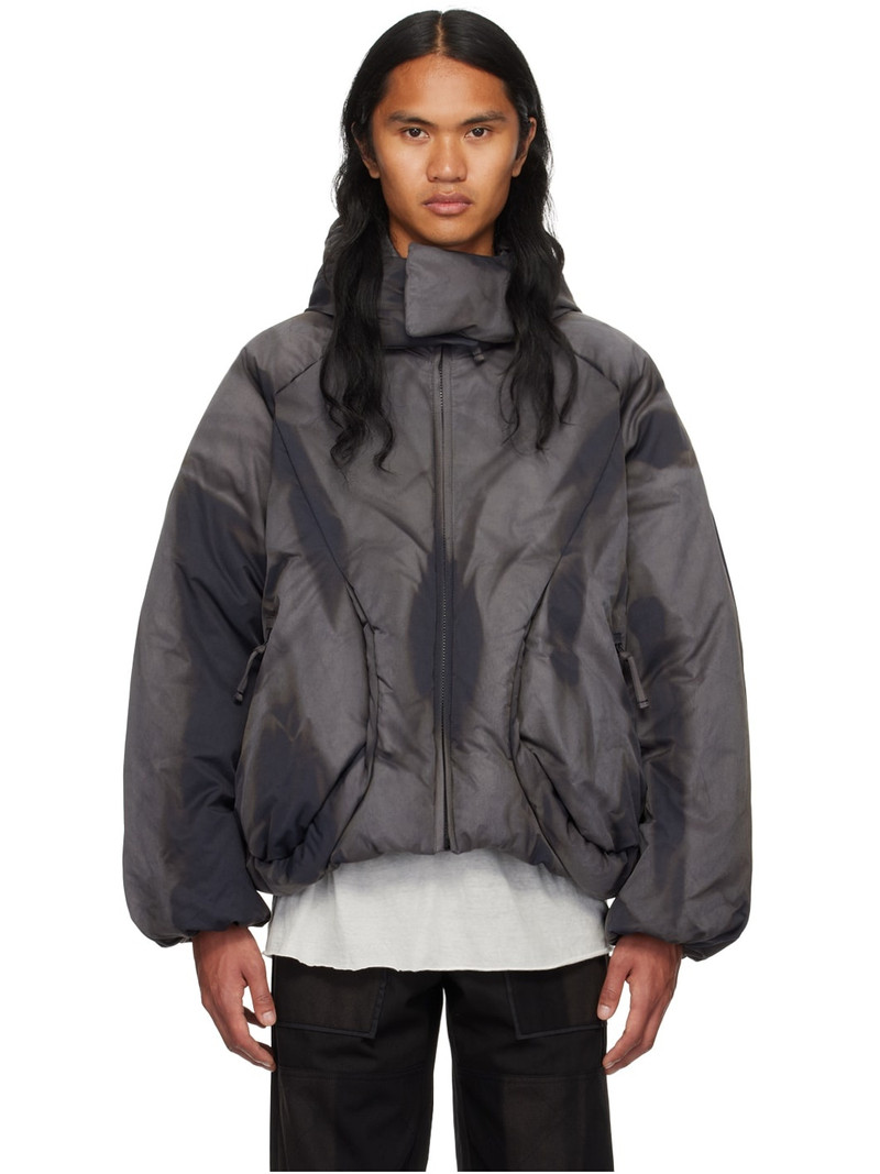 bleached-effect padded jacket 1