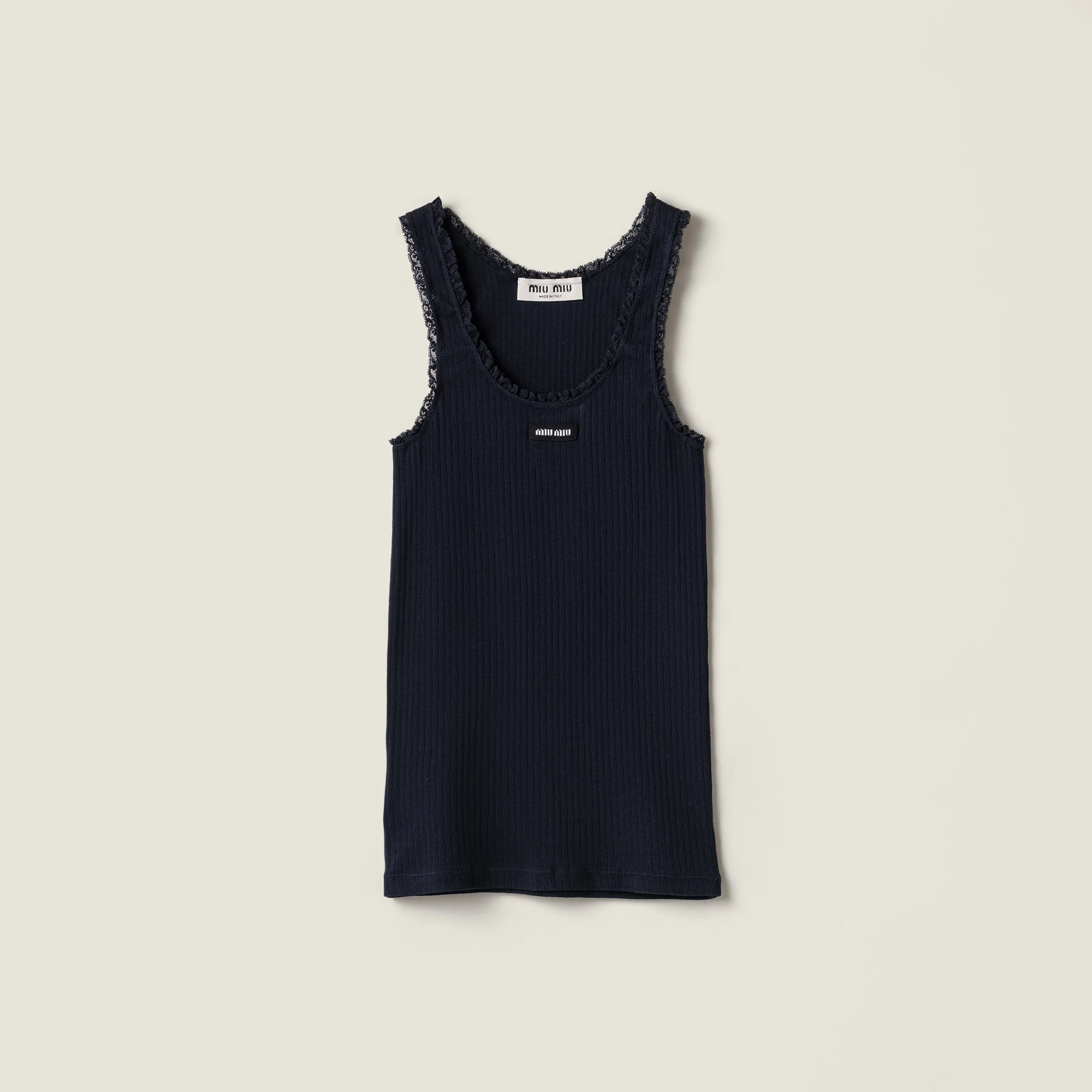 Garment-dyed cotton tank top - 1