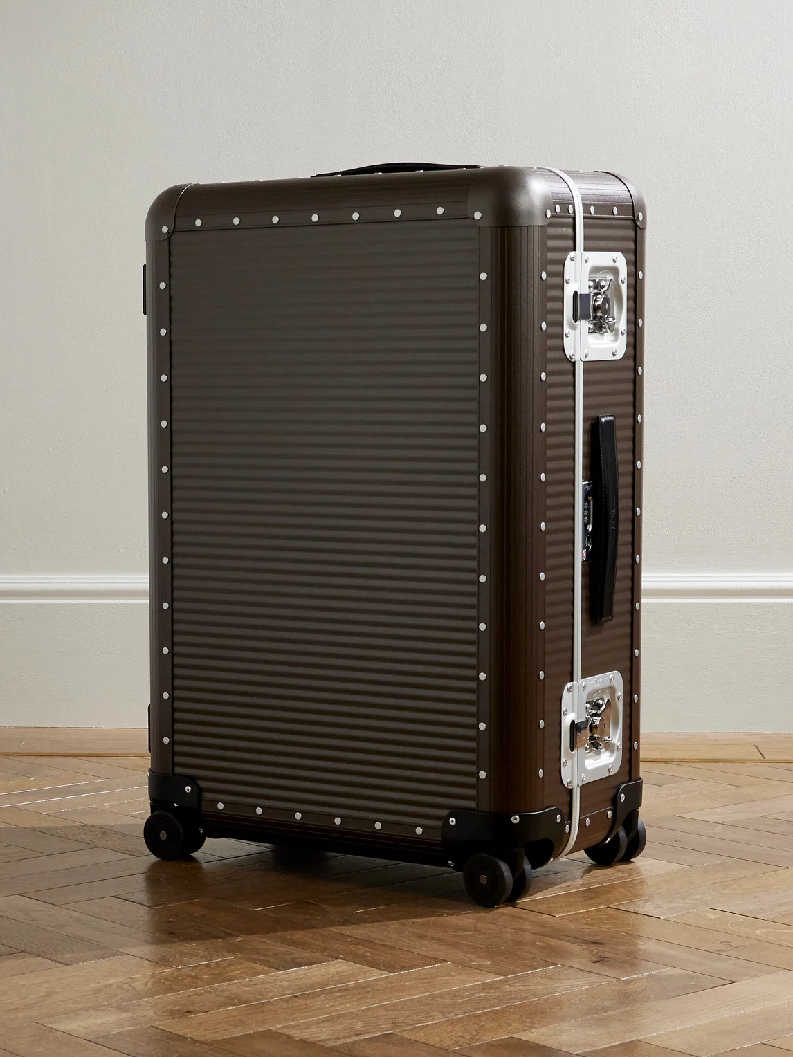 Bank Spinner 76cm Leather-Trimmed Polycarbonate and Aluminium Suitcase - 1