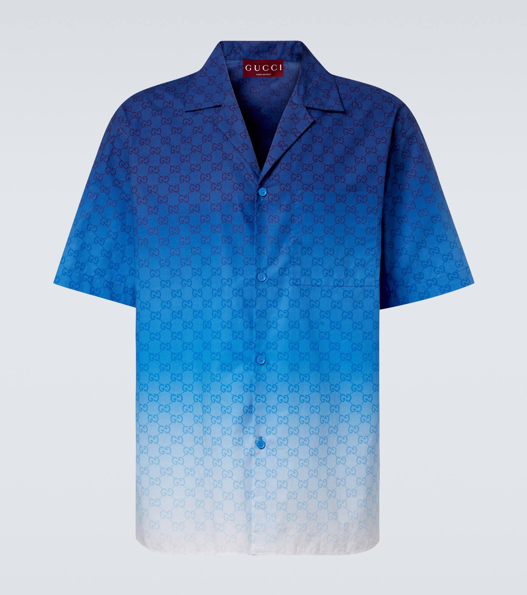 GG cotton poplin bowling shirt - 1