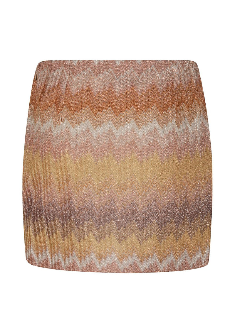 Missoni zigzag-knit metallic-effect skirt outlook