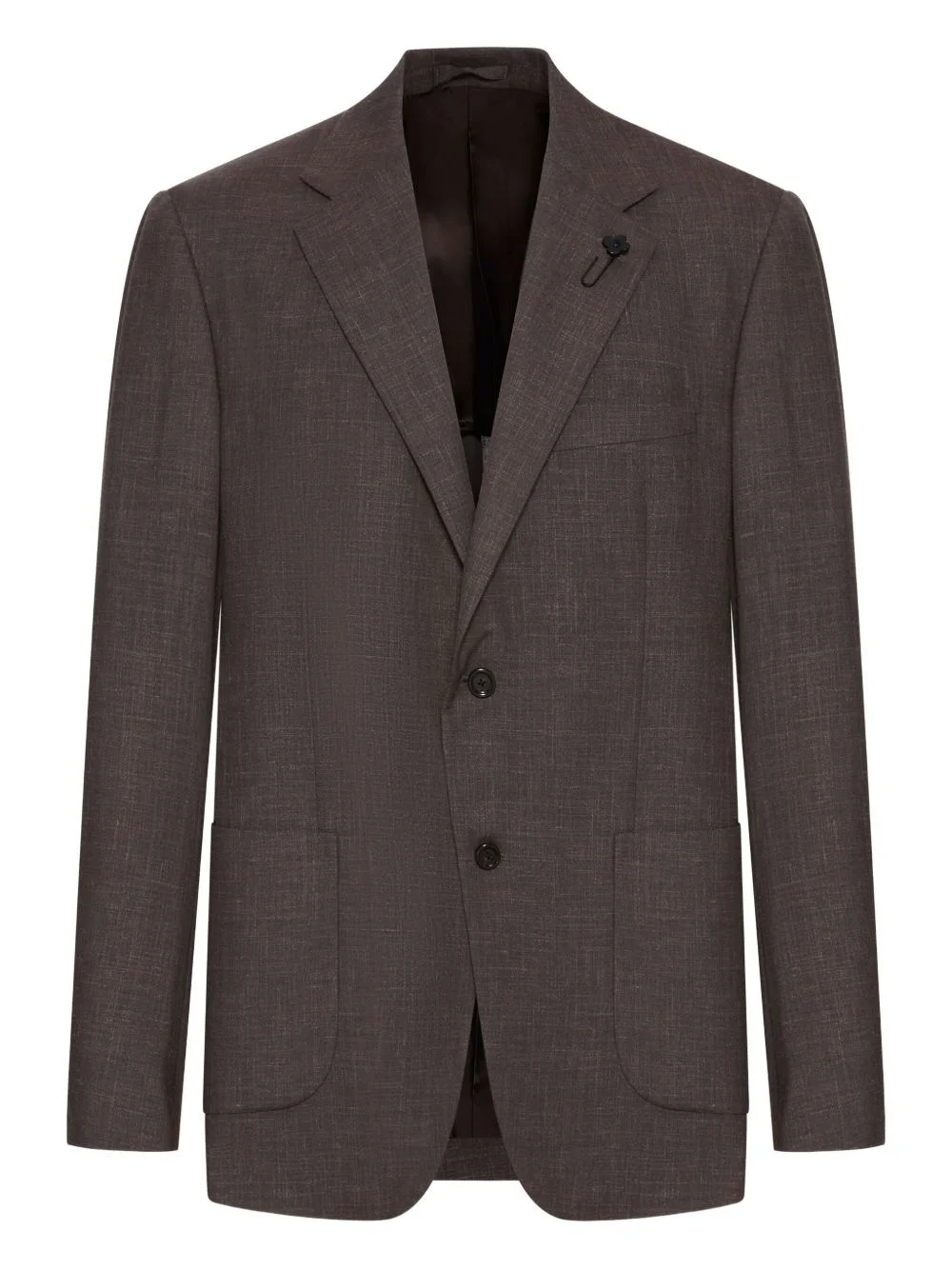 textured two-button blazer - 1