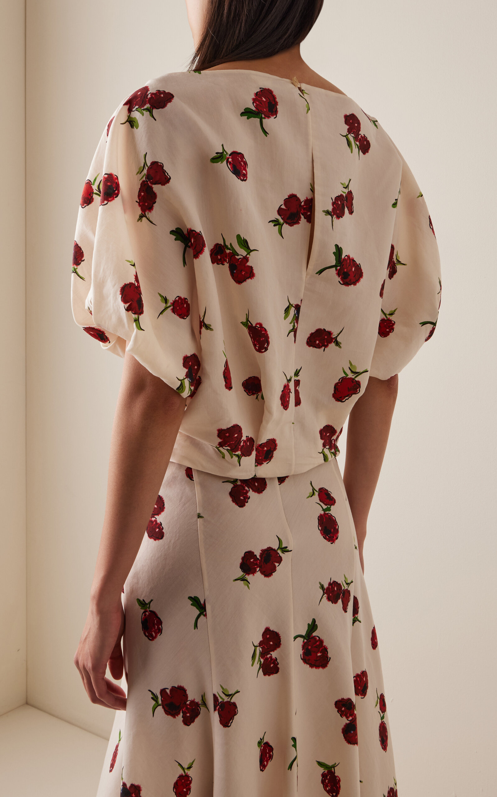 Niles Printed Cotton-Silk Top print - 4