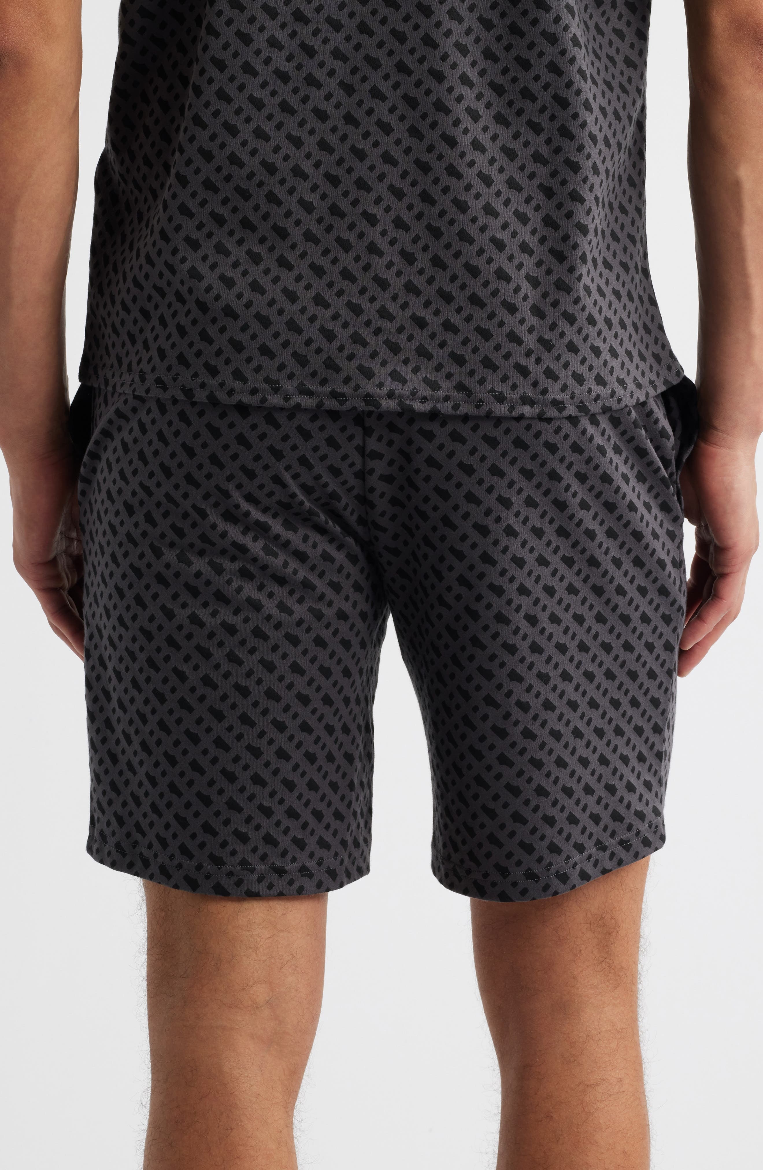 BOSS Relax Pajama Shorts in Black Multi at Nordstrom - 2