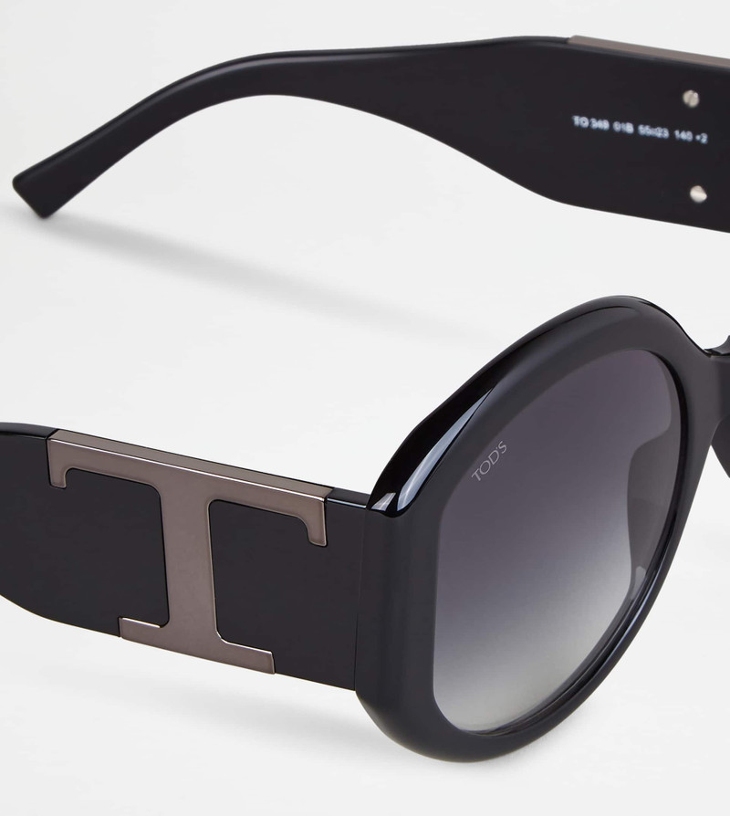 ROUND SUNGLASSES - BLACK 4