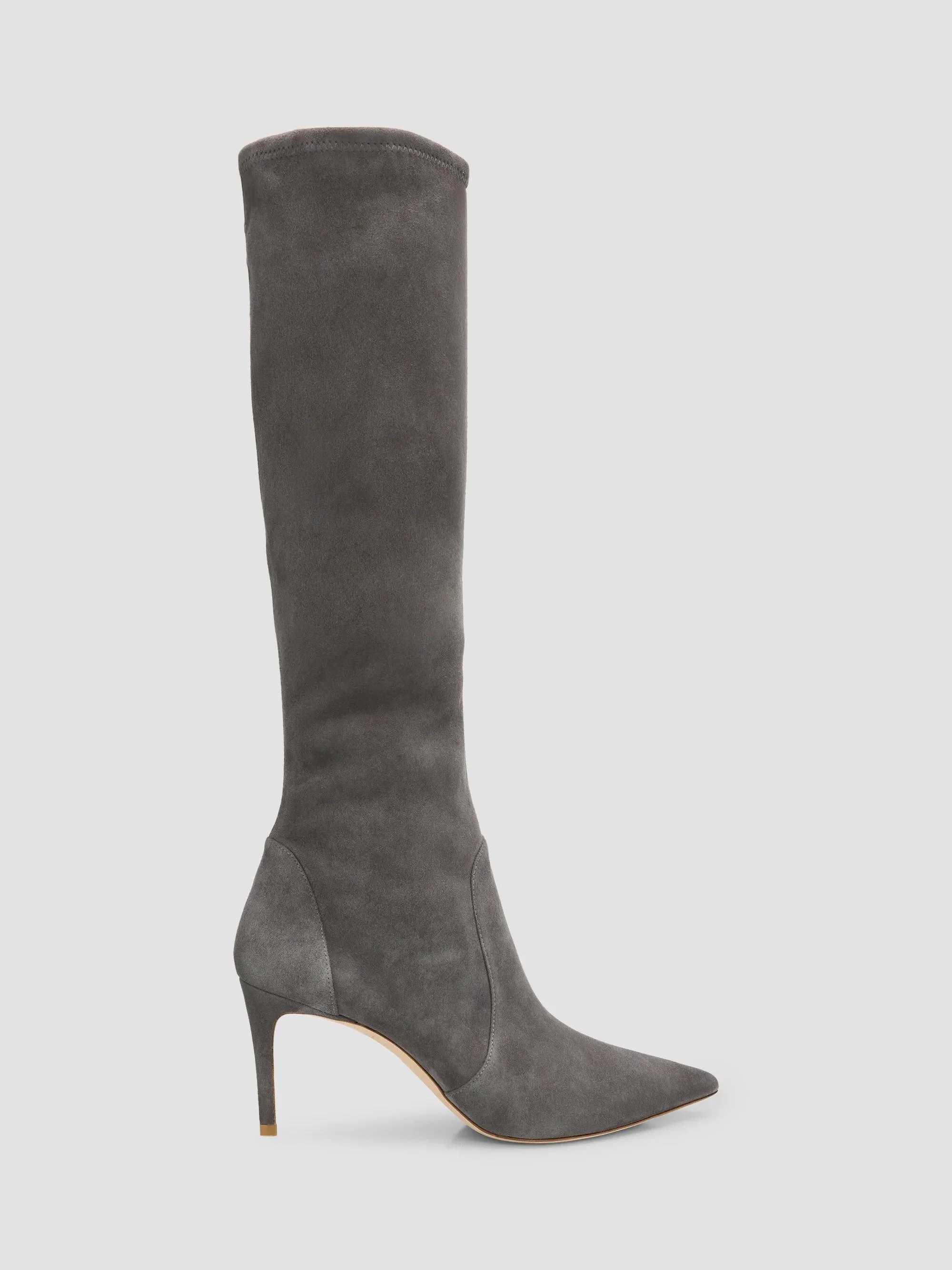 Women's Stuart Power 75 75MM Suede Boots - City Fog - 1