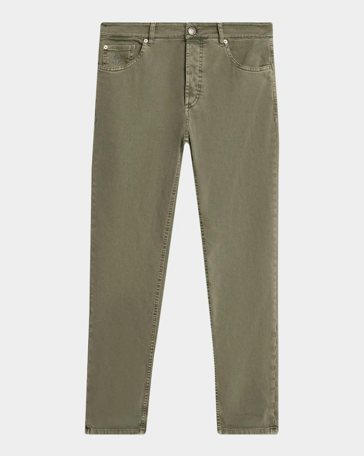 Men's Dyed Denim Slim-Straight Leg Five-Pocket Pants - 1