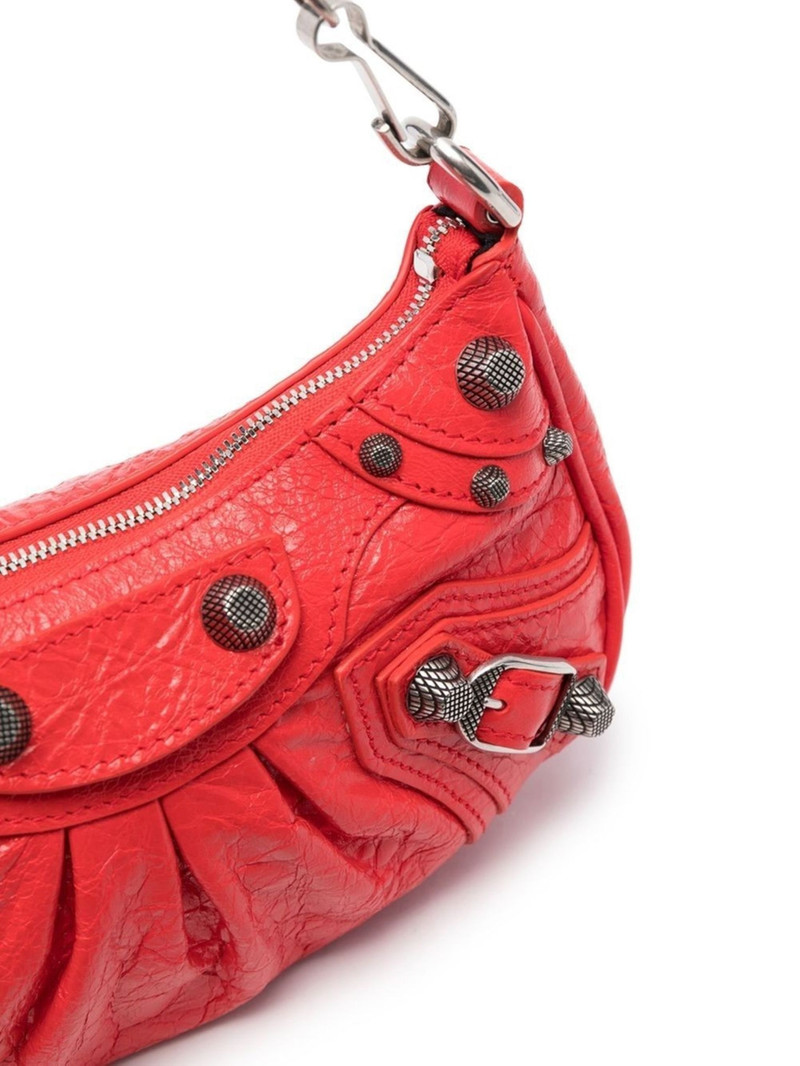 leather stud-detail shoulder bag 4