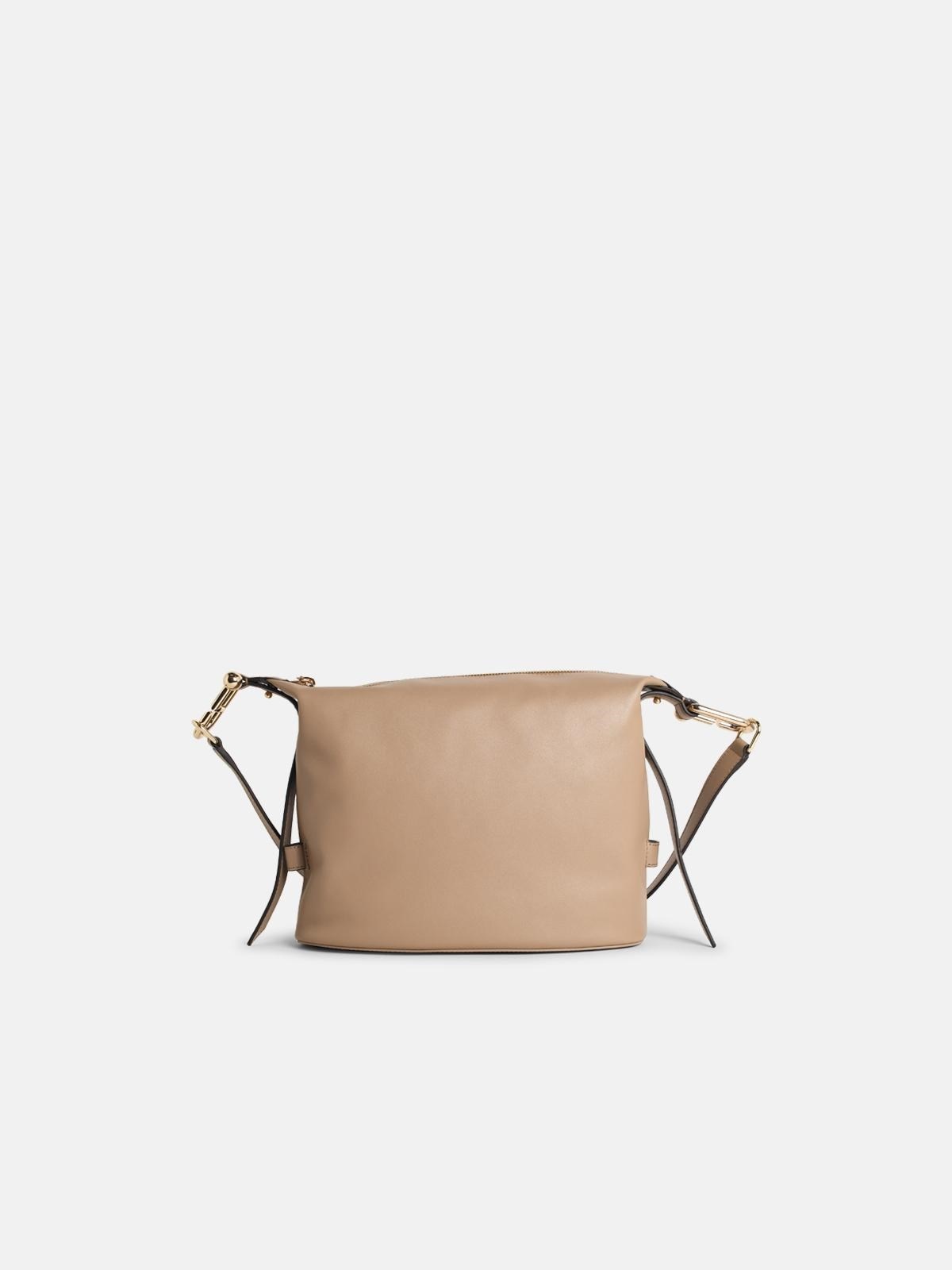 'NUVOLA M' 'GREIGE' LEATHER BAG - 3