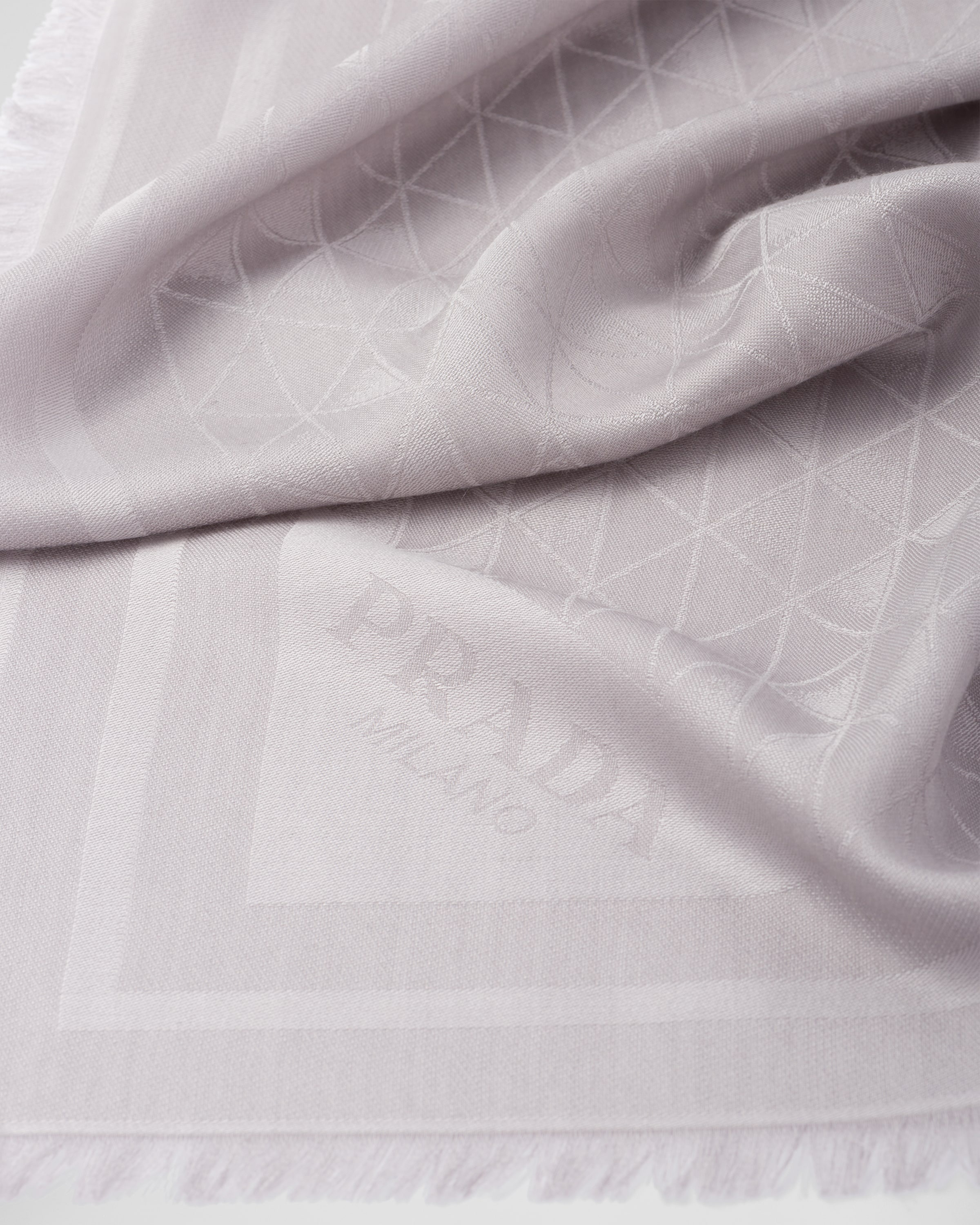 Symbole silk and wool jacquard shawl - 2