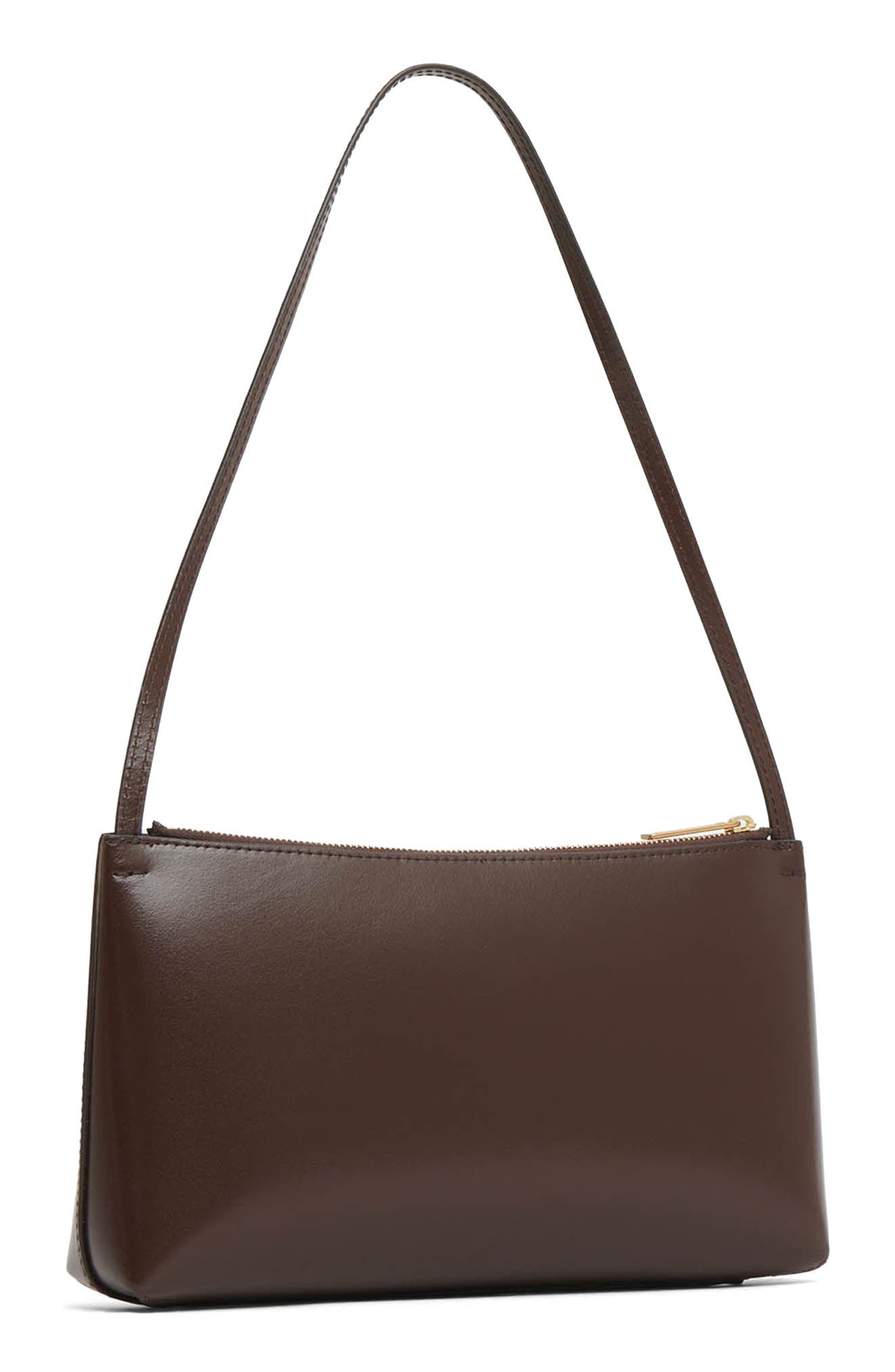Mansur Gavriel Gaia Leather Shoulder Bag in Chocolate/Warm Grey at Nordstrom - 4