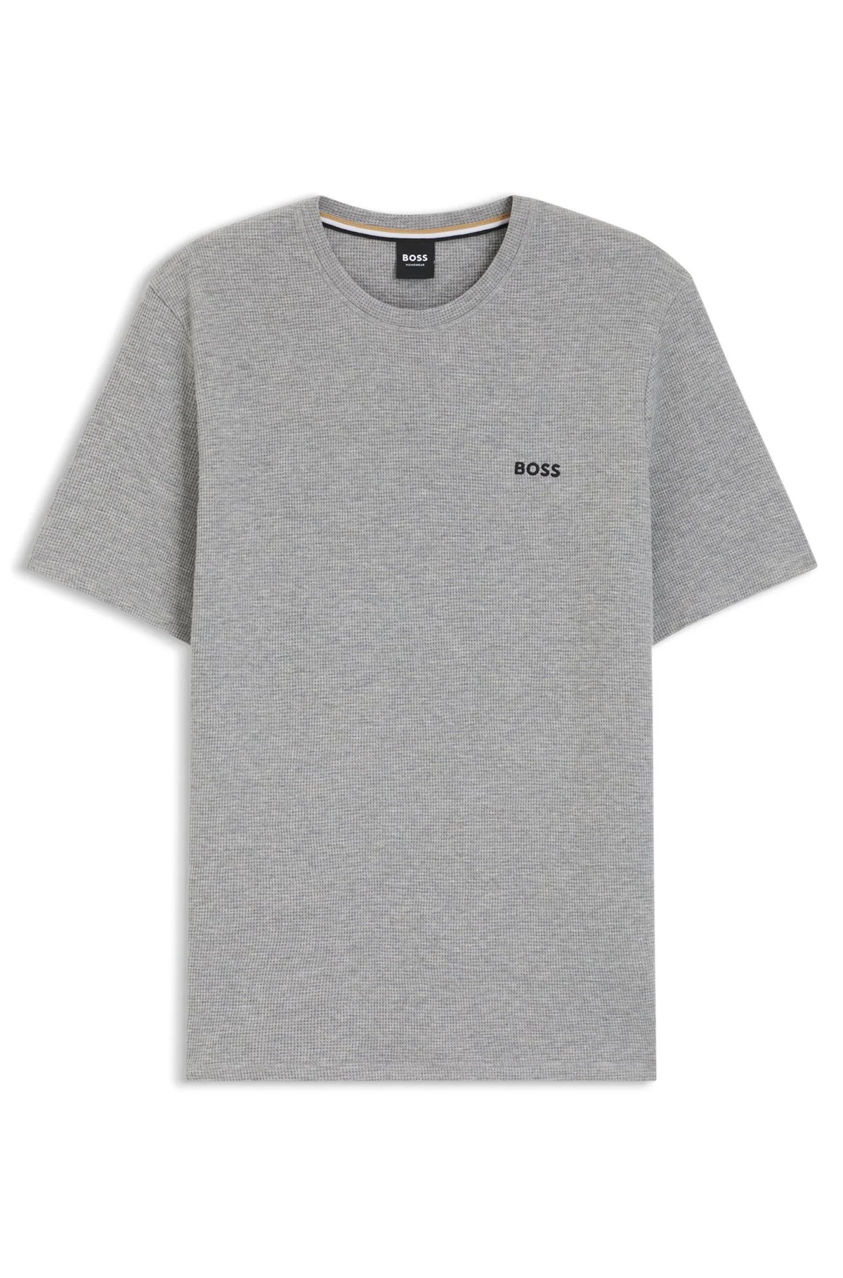 COTTON-BLEND PAJAMA T-SHIRT WITH EMBROIDERED LOGO - 1