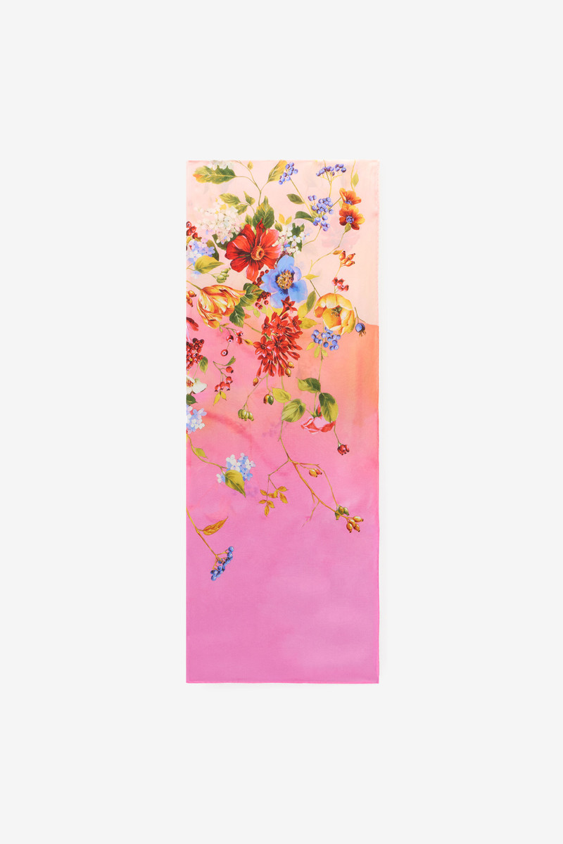 Silk stole with Miami Flowers print 1