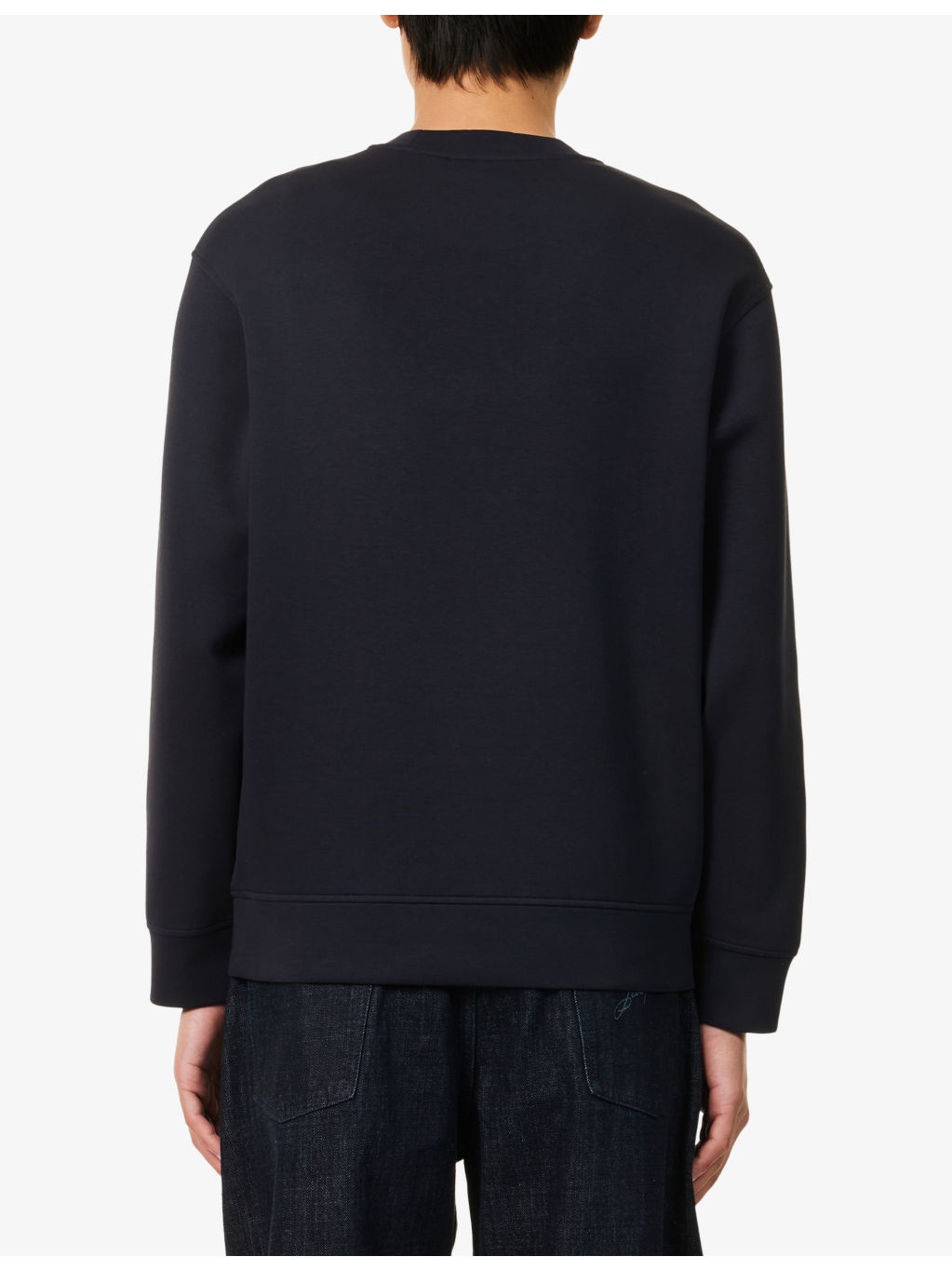 Embroidered-Logo Crewneck Cotton-Jersey Sweatshirt - 4