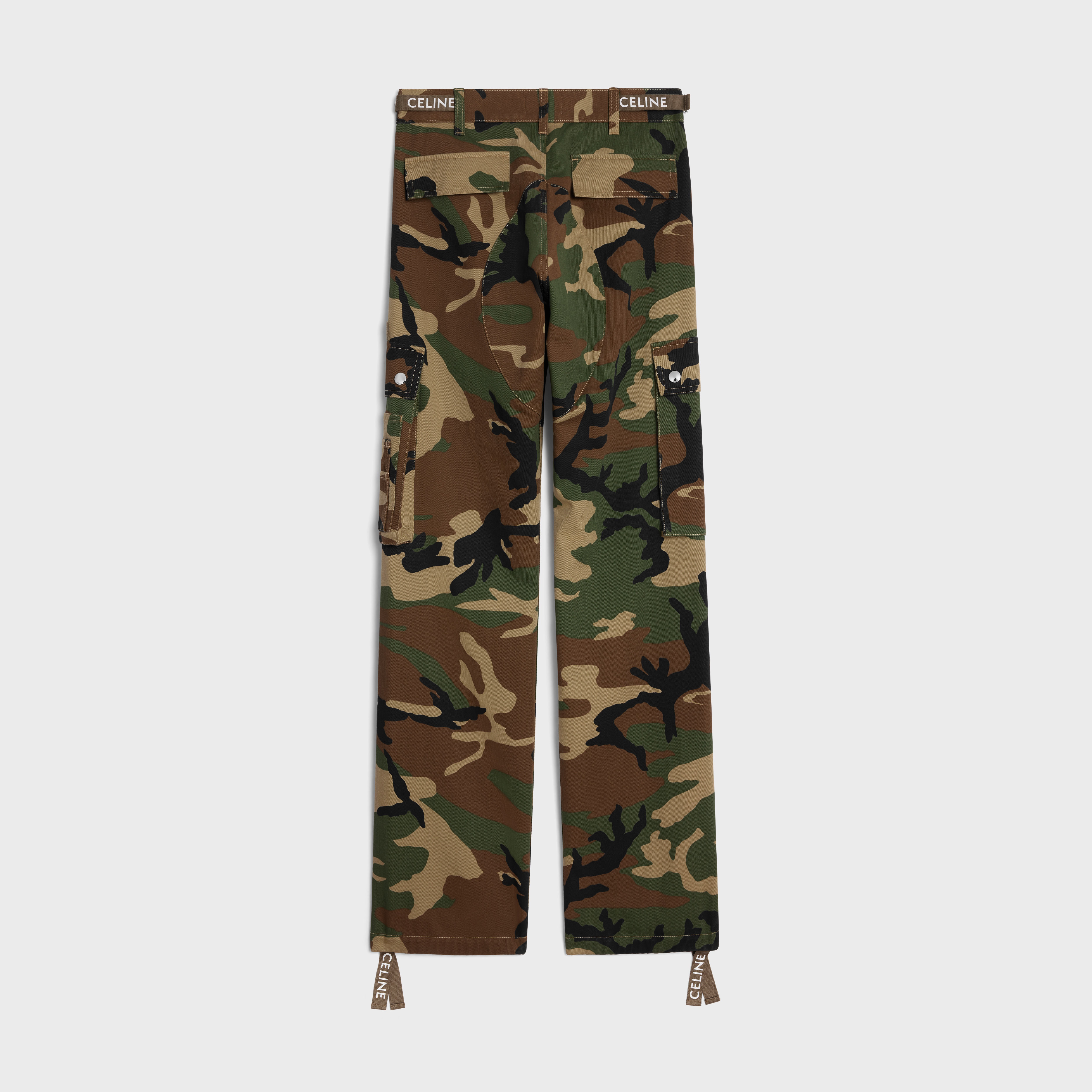 パンツ CELINE CARGO PANTS IN DRILL COTTON CELINE CARGO PANTS IN TECHNICAL COTTON - BLACK | CELINE