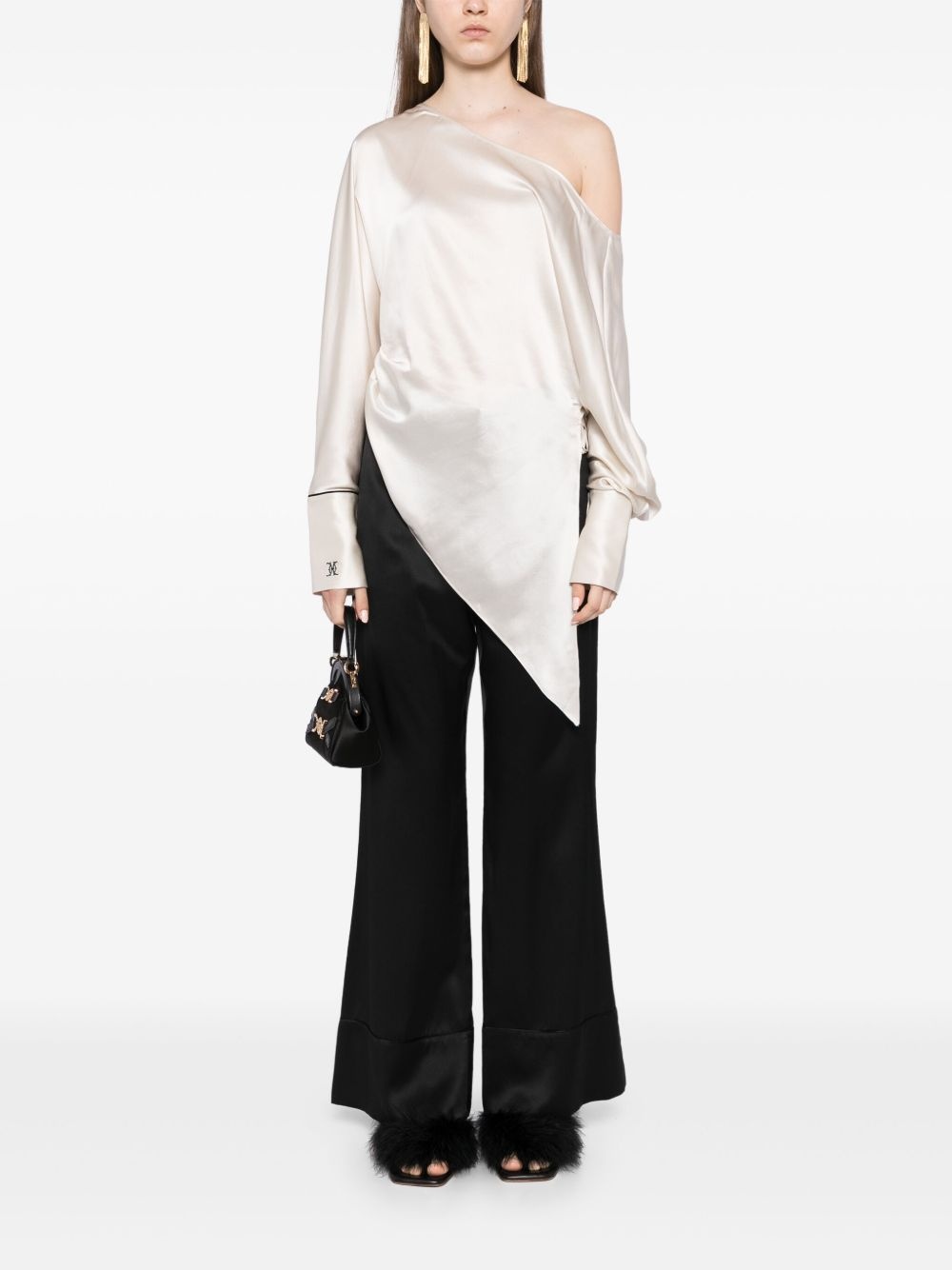 oversized silk trousers - 2