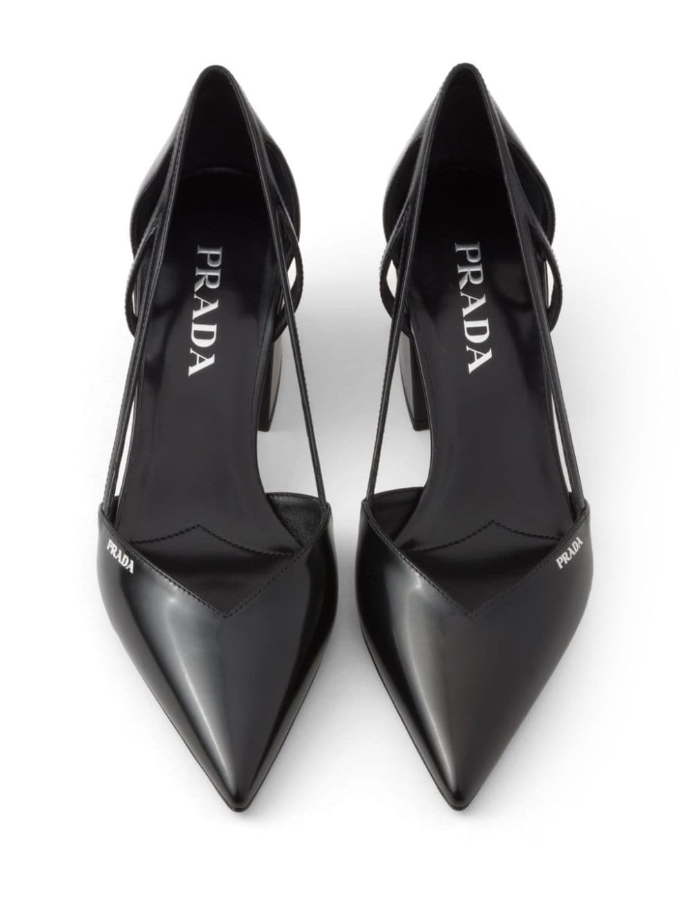 55mm cut-out leather pumps - 3