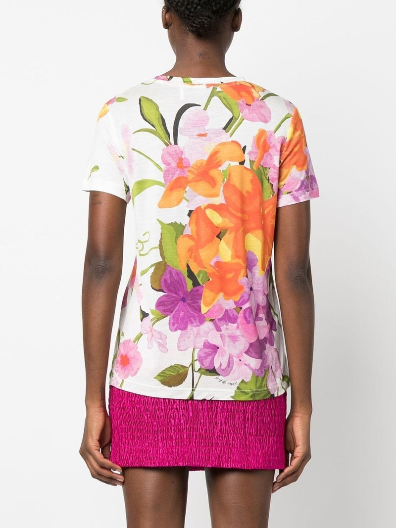 floral print organic cotton T-shirt 4