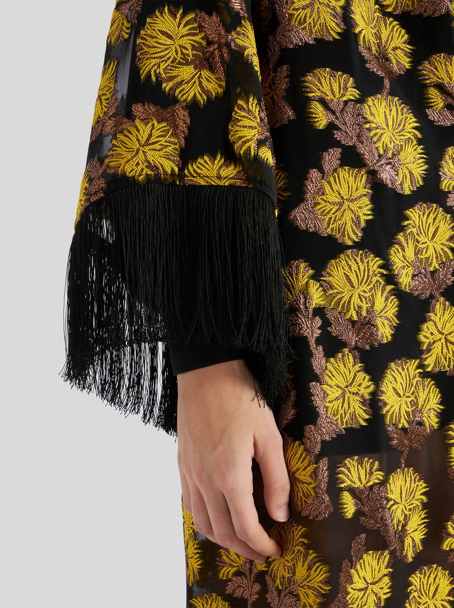 SHRUG JACKET WITH DAHLIAS - 2