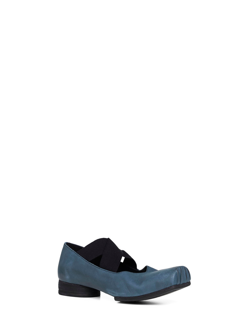 UMA WANG Blue nubuck ballet flats outlook