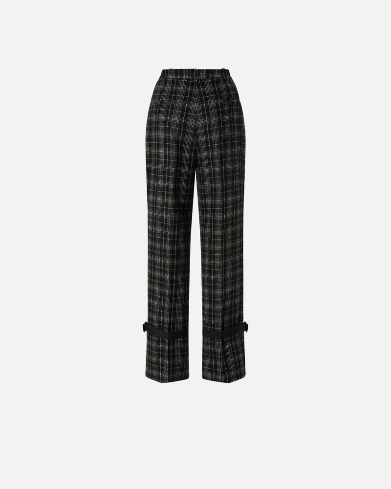 PINKO WIDE-LEG TROUSERS IN YARN-DYED CHECK outlook