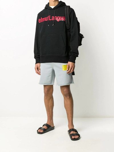 Helmut Lang language print hoodie outlook