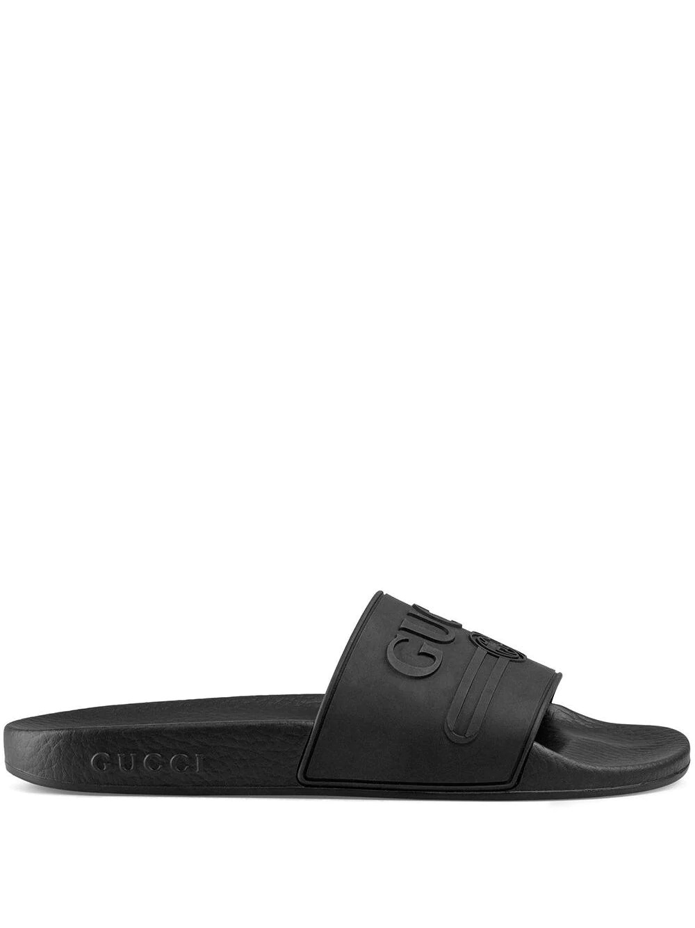 Gucci logo rubber slide sandals - 1