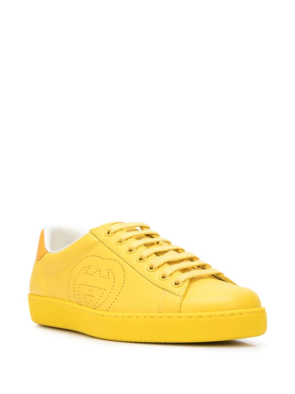 perforated logo sneakers - 2