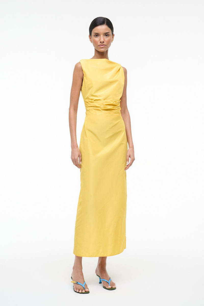 STAUD CALLIE DRESS SUNSHINE 1