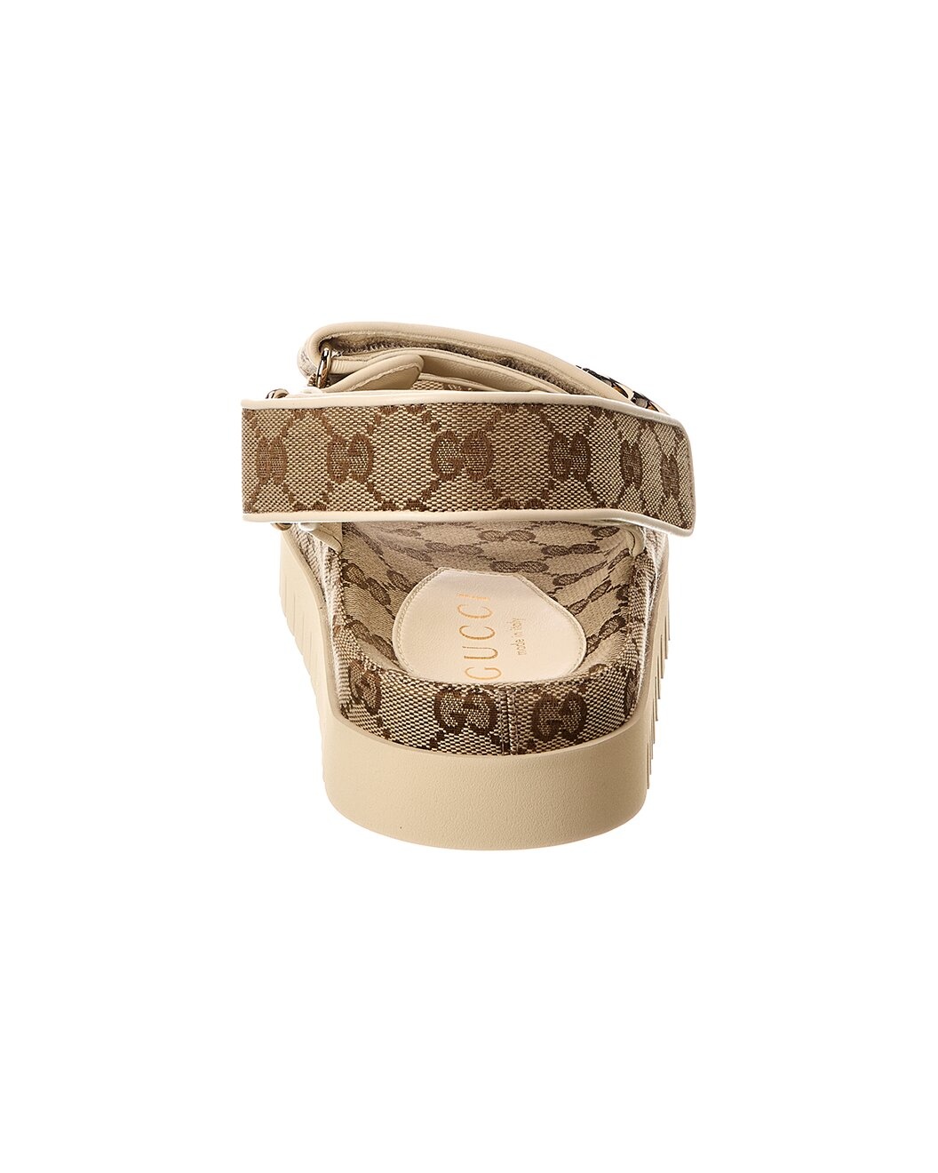 Gucci Double G GG Canvas & Leather Sandal - 3