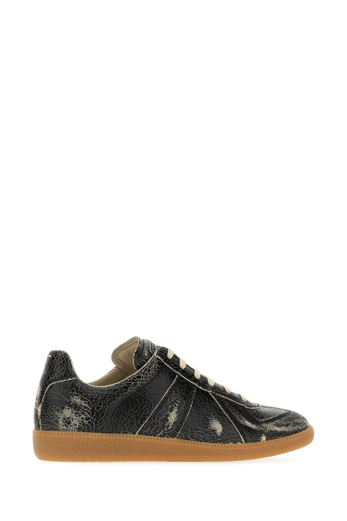 Black leather Replica sneakers - 3