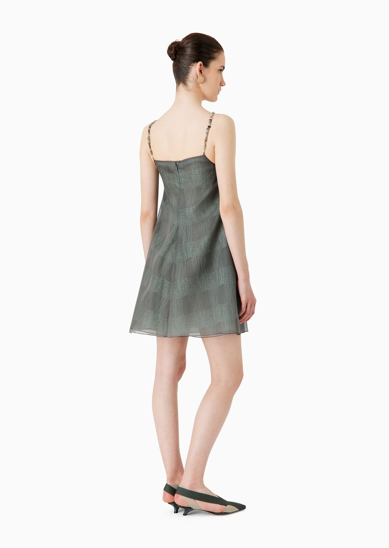 옷 입은 드레스에서 check-embroidered organza 3