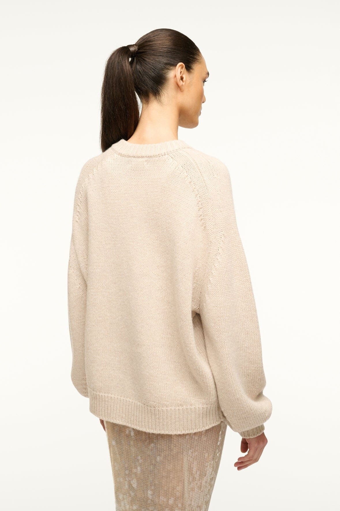 STAUD WILSON SWEATER OATMEAL - 4